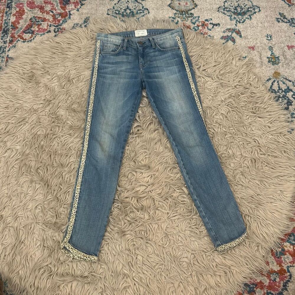 Current Elliott sample cheetah stripe jeans